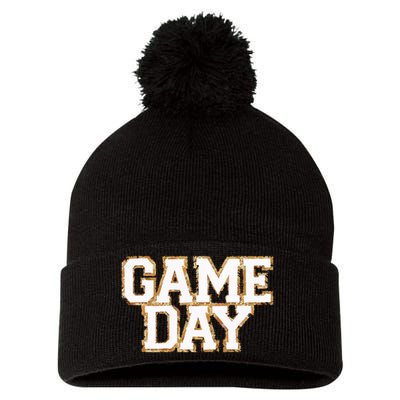 Baseball Game Day Gift Pom Pom 12in Knit Beanie