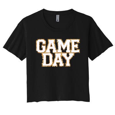 Baseball Game Day Gift Women's Crop Top Tee