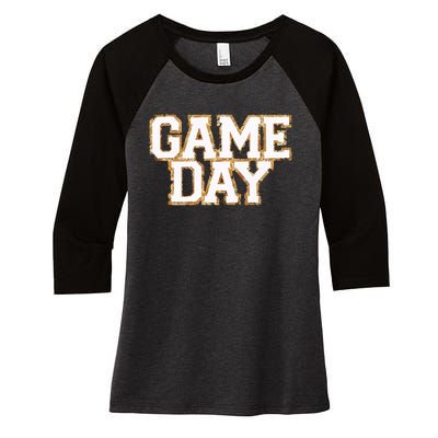 Baseball Game Day Gift Women's Tri-Blend 3/4-Sleeve Raglan Shirt