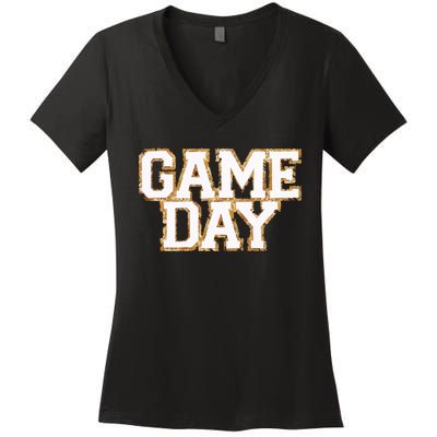 Baseball Game Day Gift Women's V-Neck T-Shirt