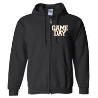 Baseball Game Day Gift Full Zip Hoodie