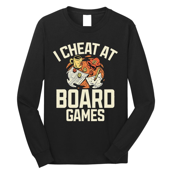 Board Games Dice Design For Tabletop Player Game Night Host Long Sleeve Shirt