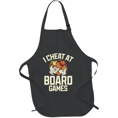 Board Games Dice Design For Tabletop Player Game Night Host Full-Length Apron With Pockets
