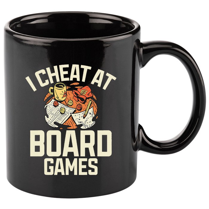 Board Games Dice Design For Tabletop Player Game Night Host 11oz C Handle Ceramic Mug