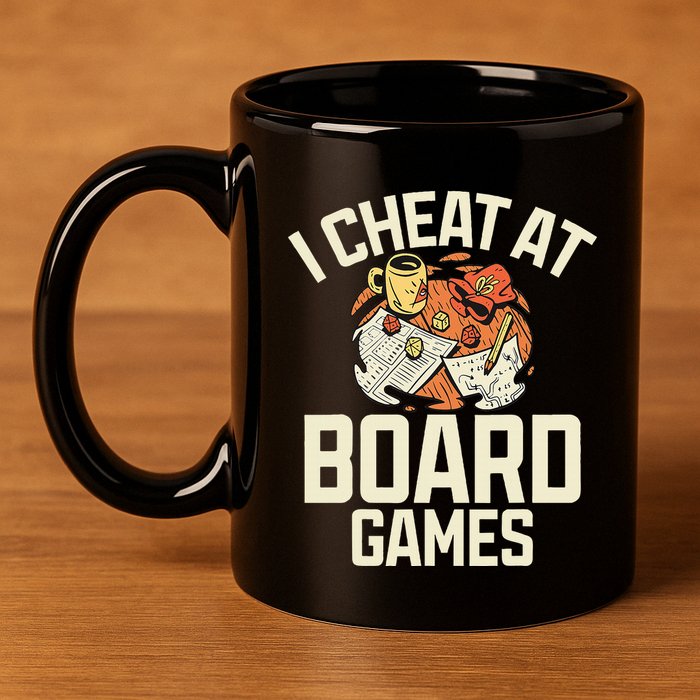 Board Games Dice Design For Tabletop Player Game Night Host 11oz C Handle Ceramic Mug