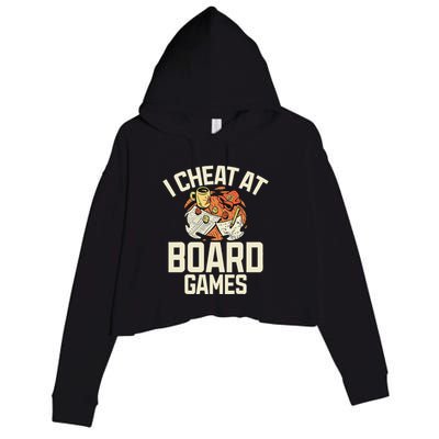 Board Games Dice Design For Tabletop Player Game Night Host Crop Fleece Hoodie