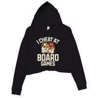 Board Games Dice Design For Tabletop Player Game Night Host Crop Fleece Hoodie