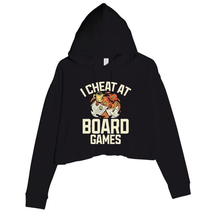 Board Games Dice Design For Tabletop Player Game Night Host Crop Fleece Hoodie