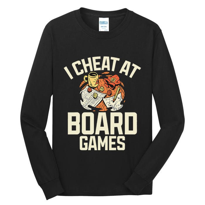 Board Games Dice Design For Tabletop Player Game Night Host Tall Long Sleeve T-Shirt