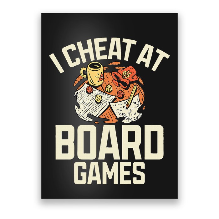 Board Games Dice Design For Tabletop Player Game Night Host Poster