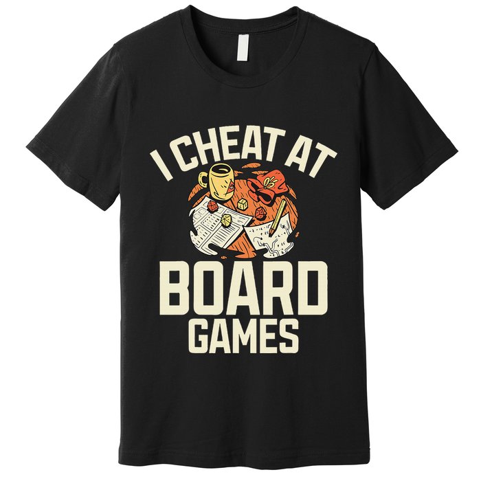 Board Games Dice Design For Tabletop Player Game Night Host Premium T-Shirt
