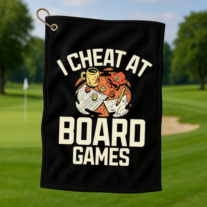 Board Games Dice Design For Tabletop Player Game Night Host Golf Towel