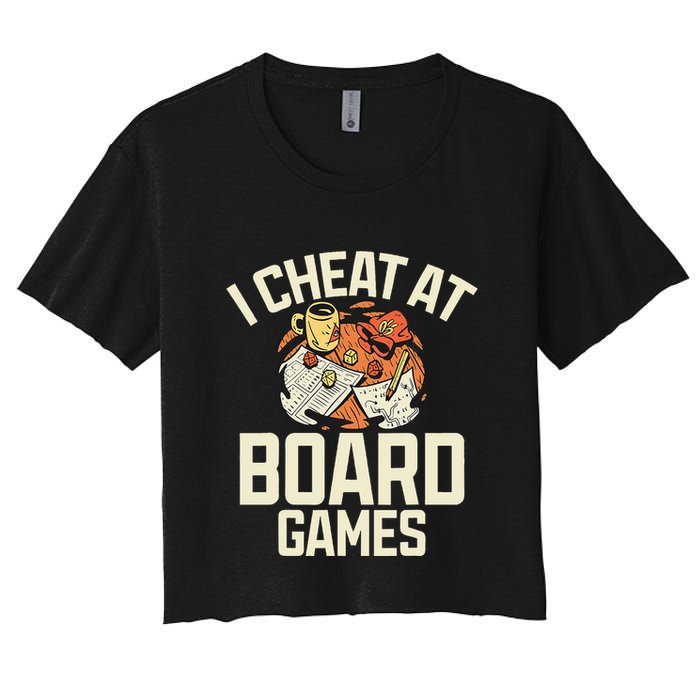 Board Games Dice Design For Tabletop Player Game Night Host Crop Top