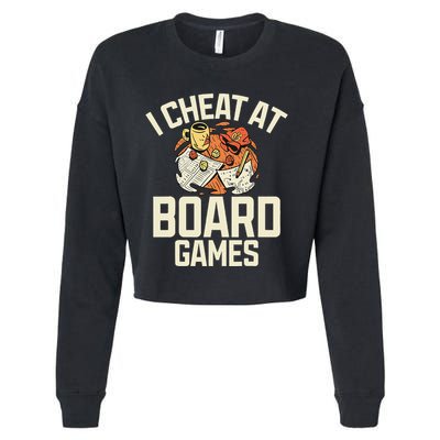 Board Games Dice Design For Tabletop Player Game Night Host Cropped Pullover Crew
