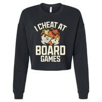 Board Games Dice Design For Tabletop Player Game Night Host Cropped Pullover Crew