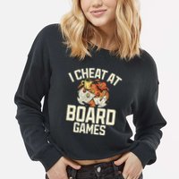 Board Games Dice Design For Tabletop Player Game Night Host Cropped Pullover Crew