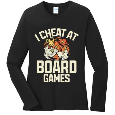 Board Games Dice Design For Tabletop Player Game Night Host Ladies Long Sleeve Shirt