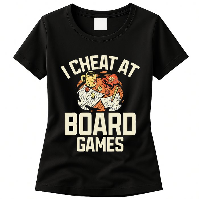Board Games Dice Design For Tabletop Player Game Night Host Womens T-Shirt