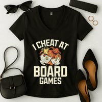 Board Games Dice Design For Tabletop Player Game Night Host Women's V-Neck T-Shirt