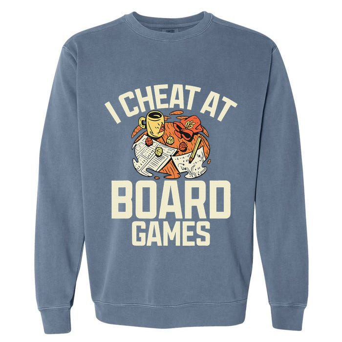 Board Games Dice Design For Tabletop Player Game Night Host Garment-Dyed Sweatshirt