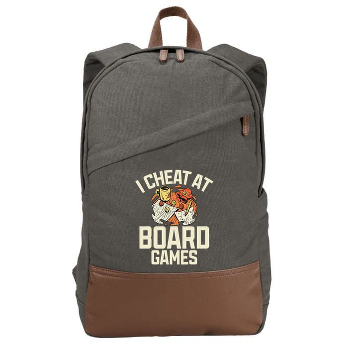 Board Games Dice Design For Tabletop Player Game Night Host Cotton Canvas Backpack