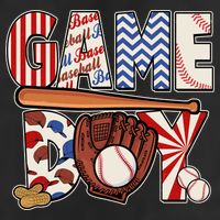 Baseball Game Day 7 Panel Mesh Trucker Snapback Hat