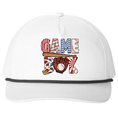 Baseball Game Day Snapback Five-Panel Rope Hat