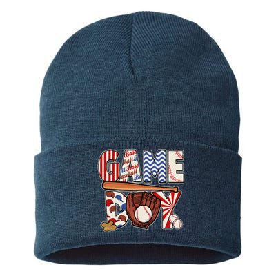 Baseball Game Day Sustainable Knit Beanie