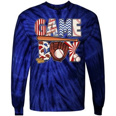 Baseball Game Day Tie-Dye Long Sleeve Shirt