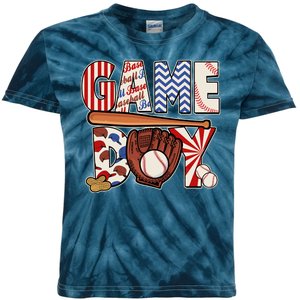 Baseball Game Day Kids Tie-Dye T-Shirt