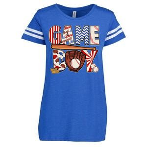 Baseball Game Day Enza Ladies Jersey Football T-Shirt