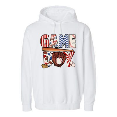 Baseball Game Day Garment-Dyed Fleece Hoodie