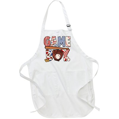 Baseball Game Day Full-Length Apron With Pockets