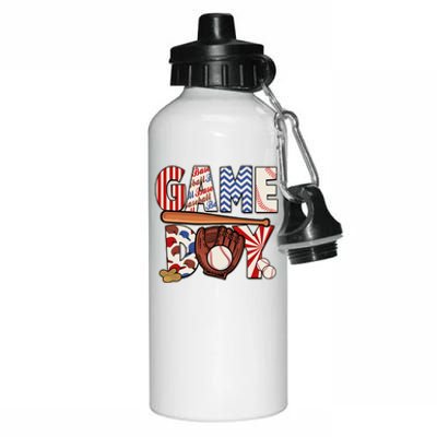 Baseball Game Day Aluminum Water Bottle