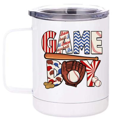 Baseball Game Day 12 oz Stainless Steel Tumbler Cup