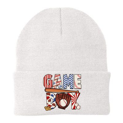 Baseball Game Day Knit Cap Winter Beanie