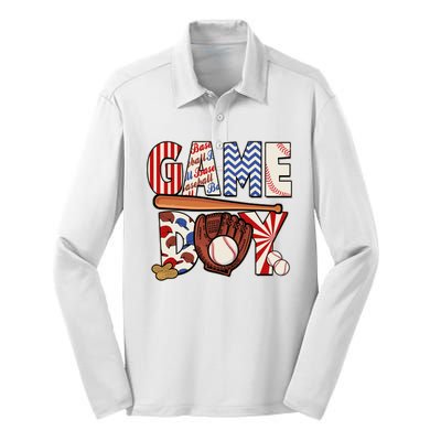 Baseball Game Day Silk Touch Performance Long Sleeve Polo