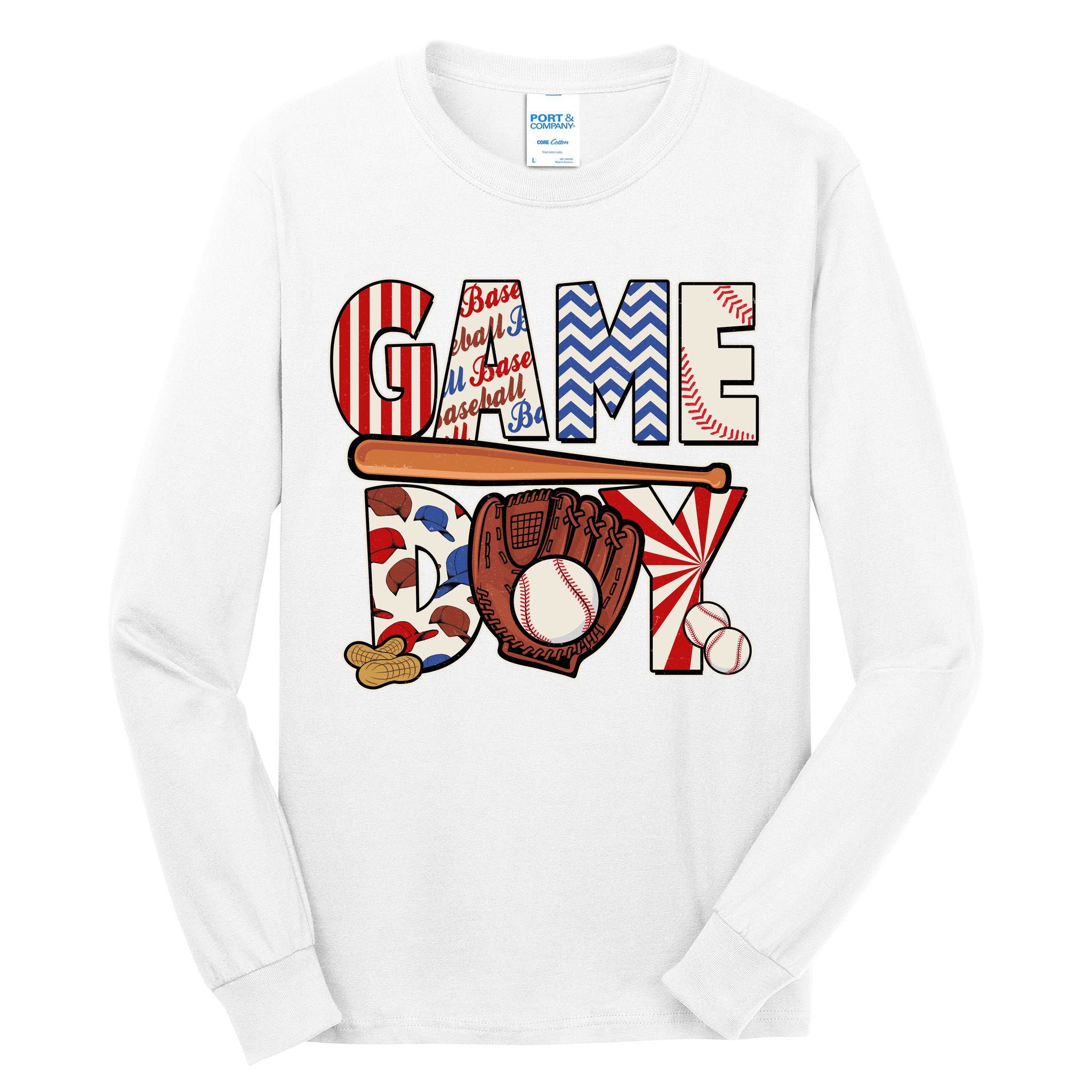 Baseball Game Day Tall Long Sleeve T-Shirt
