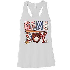 Baseball Game Day Women's Racerback Tank