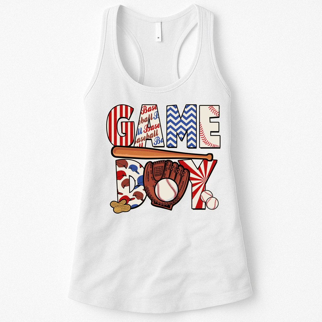 Baseball Game Day Womens Tank Top
