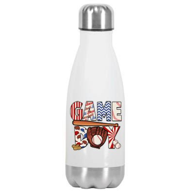 Baseball Game Day Stainless Steel Insulated Water Bottle