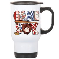 Baseball Game Day Stainless Steel Travel Mug