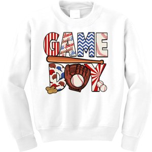 Baseball Game Day Kids Sweatshirt