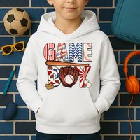 Baseball Game Day Kids Hoodie