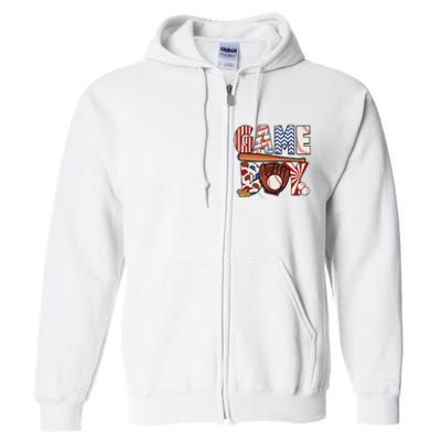 Baseball Game Day Full Zip Hoodie