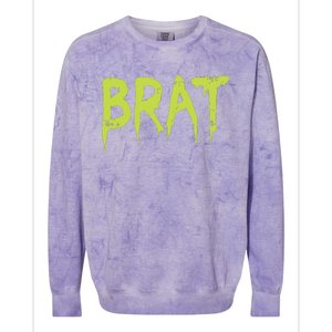 Brat Grunge Distressed Colorblast Crewneck Sweatshirt