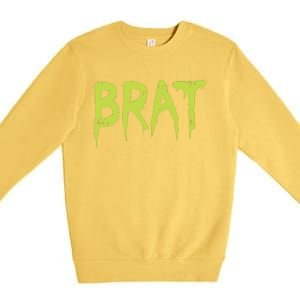 Brat Grunge Distressed Premium Crewneck Sweatshirt