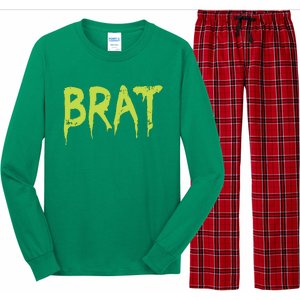 Brat Grunge Distressed Long Sleeve Pajama Set