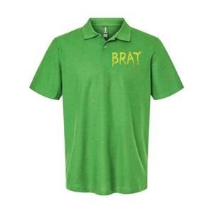 Brat Grunge Distressed Softstyle Adult Sport Polo