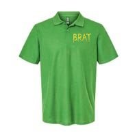 Brat Grunge Distressed Softstyle Adult Sport Polo